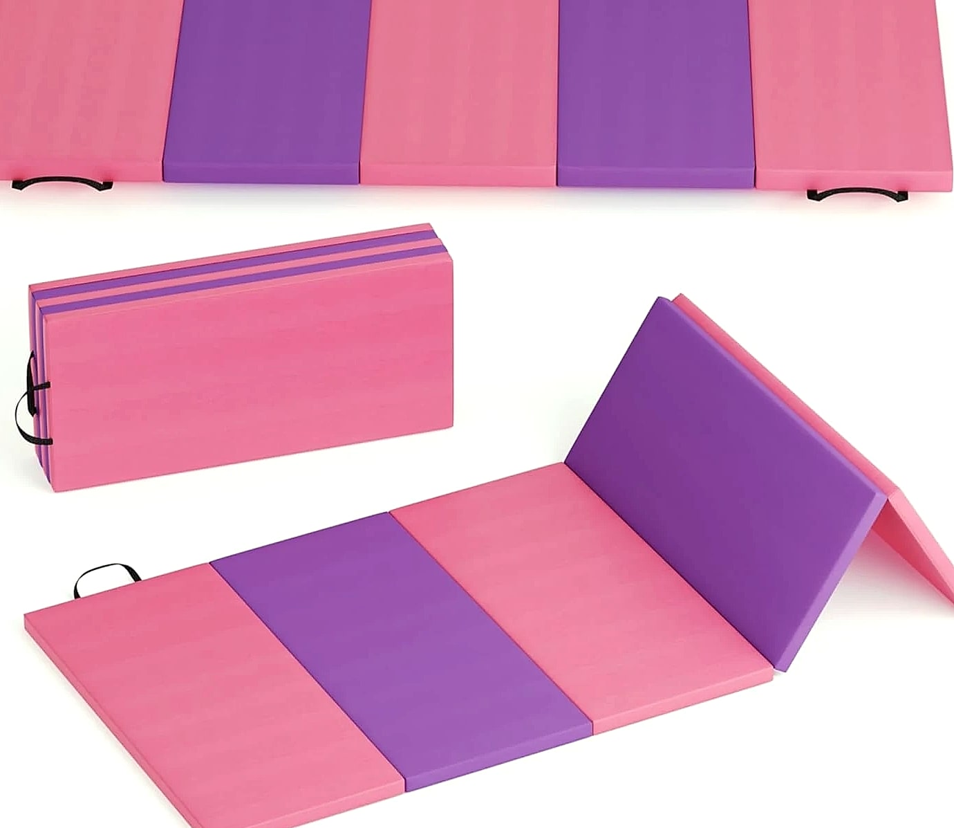 HiMISS Folding Tumbling Mat Four Panel Floor Cushion — interior detail