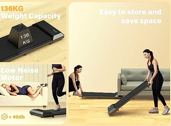 Superun 2.5HP Treadmill Walking Pad Home Fitness Machine — feature highlights