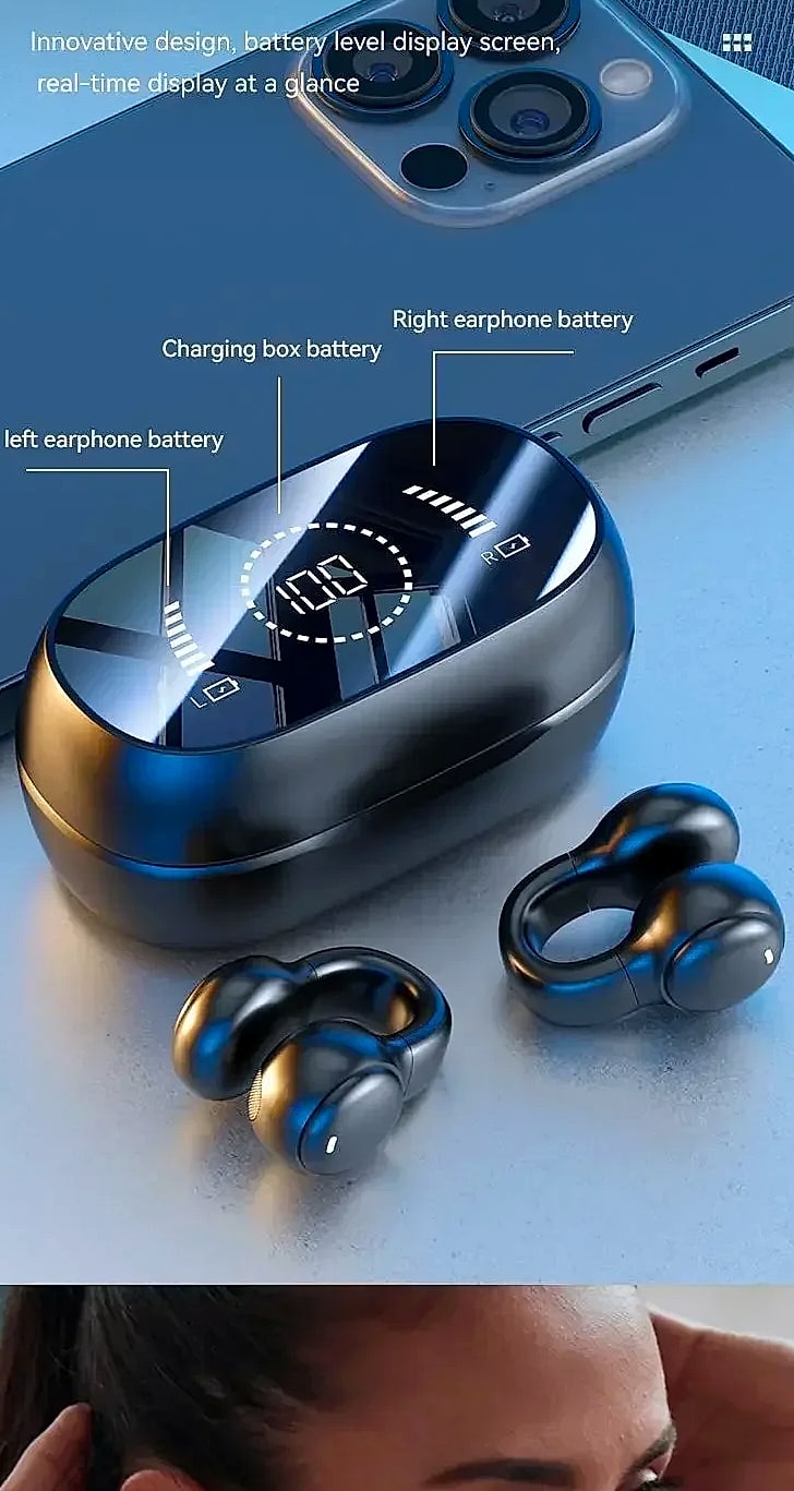KaiAqua X51 Wireless Earbuds Bone Conduction Bluetooth — parts overview