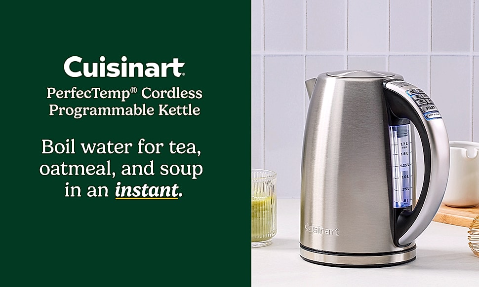 Cuisinart PerfecTemp CPK-17P1 Cordless Kettle, 1500W — package contents