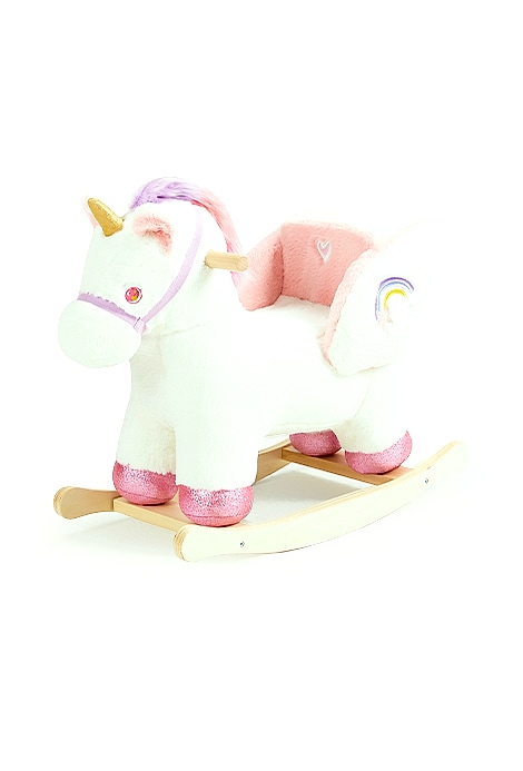 Jolie Vallée Wooden Yak Rocking Horse for Toddlers — feature highlights