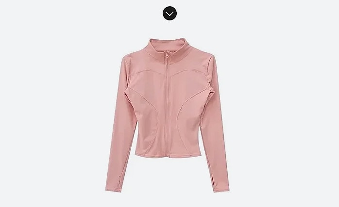 Women's Quick Dry Yoga Jacket Long Sleeve Zip Running Top — close-up details