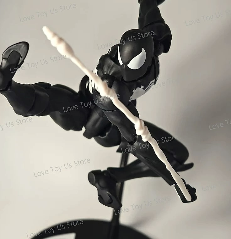 Bandai Spider-Man Symbiote Action Figure Black Suit — side view