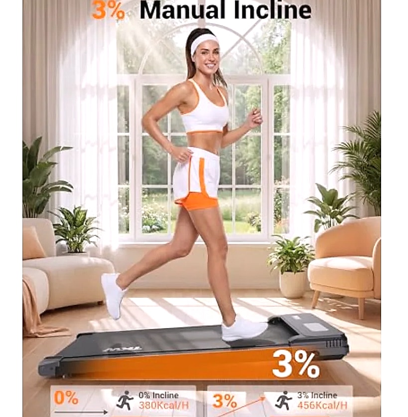 WalkingPad Under Desk Treadmill with Incline for Home Office — close-up details