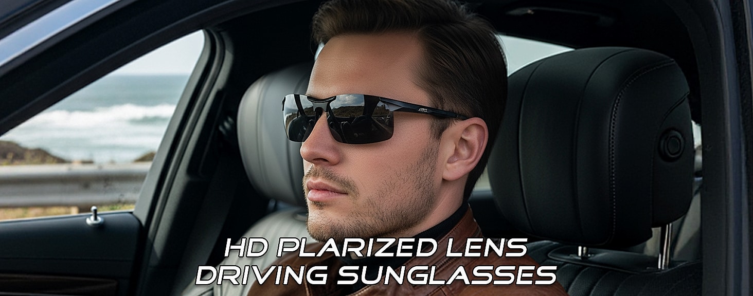 ATTCL Polarized Sunglasses Men Sports Wrap Around UV — package contents