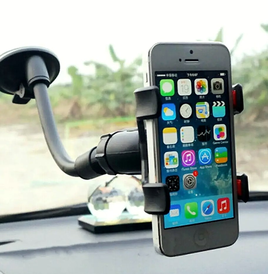 360 Degree Car Windshield Mount Phone Holder Suction Cup — size comparison