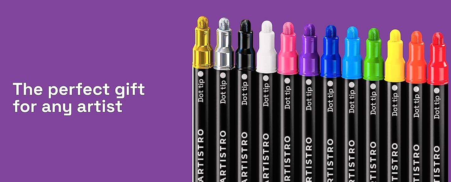 ARTISTRO 36 Dual-Tip Acrylic Paint Markers for Art and — interior detail