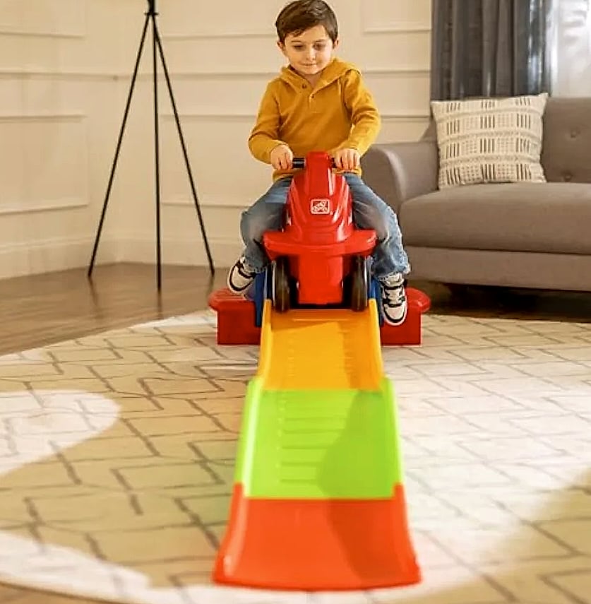 SHXI Toddler Ride-On Roller Coaster with 9 ft Track — scale reference