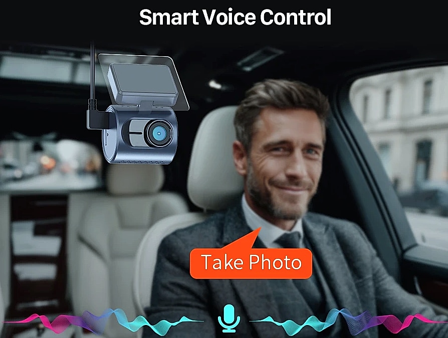 KAWA MINI 3 Pro 2K Dash Cam with WiFi and Voice Control — side view