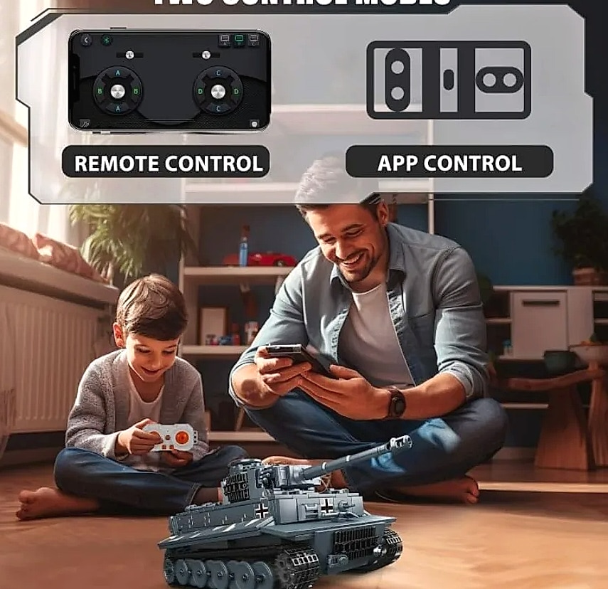 Mould King MOC Tiger Tank Building Blocks Military Vehicle — feature highlights