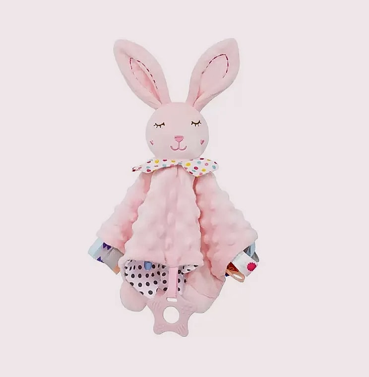 Datgo Elephant Baby Comforter Blanket with Rattle Toy — interior detail