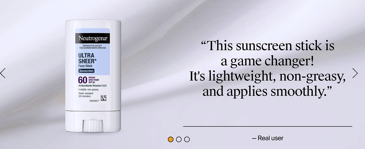 Neutrogena Ultra Sheer Dry-Touch Sunscreen Lotion SPF 70 — parts overview