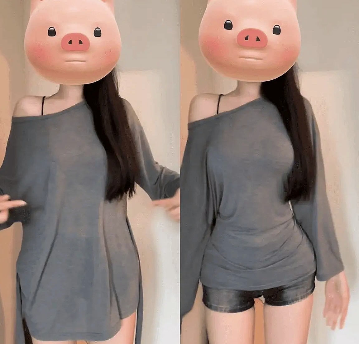 ZOYLEIR See Through Long Sleeve Off Shoulder Top — assembled view
