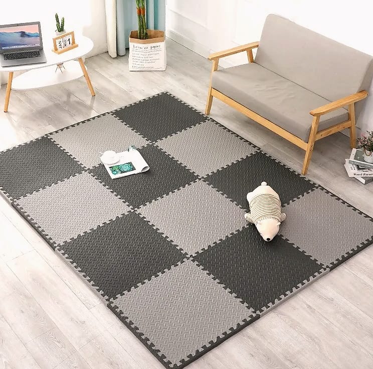 DHDH 30x30cm EVA Foam Gym Mat, 16-Piece Interlocking Floor — side view