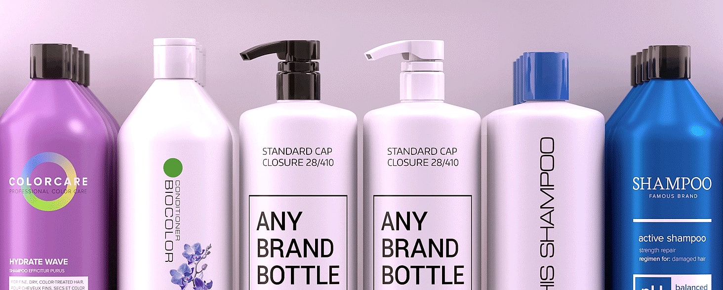 Bar5F Shampoo Conditioner Pump Dispenser, 1L Bottle, 2 Pack — package contents