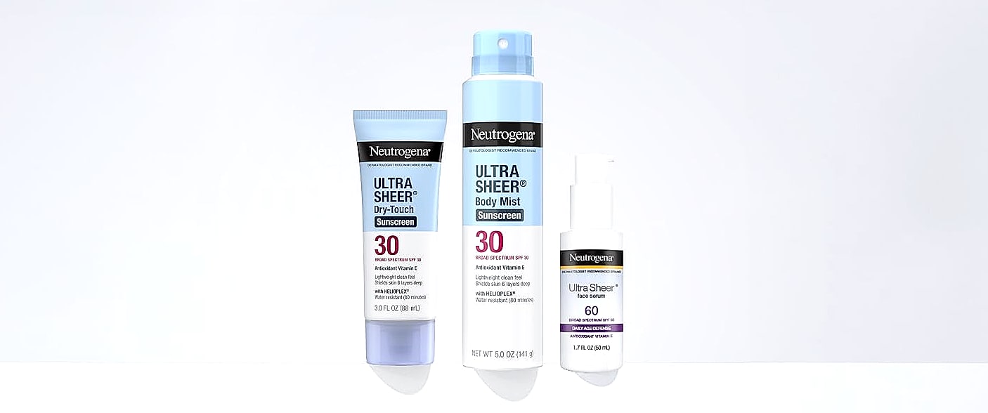 Neutrogena Ultra Sheer Dry-Touch Sunscreen Lotion SPF 70 — side view