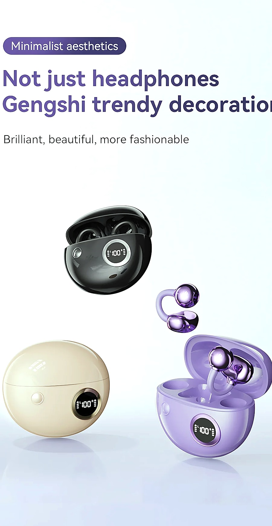 Wireless Ear Clip Bluetooth Headset with 13mm Driver — close-up details