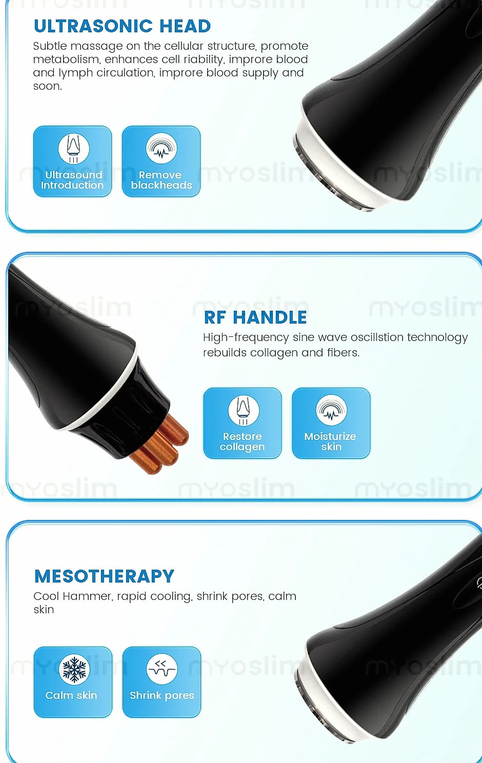 Myoslim 7-in-1 Hydra Dermabrasion Machine Aqua Peeling — interior detail