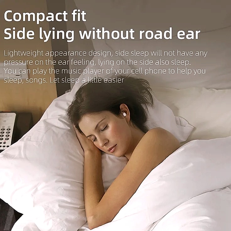 AyeBeau Mini Wireless Bluetooth Earbuds TWS Headset — scale reference
