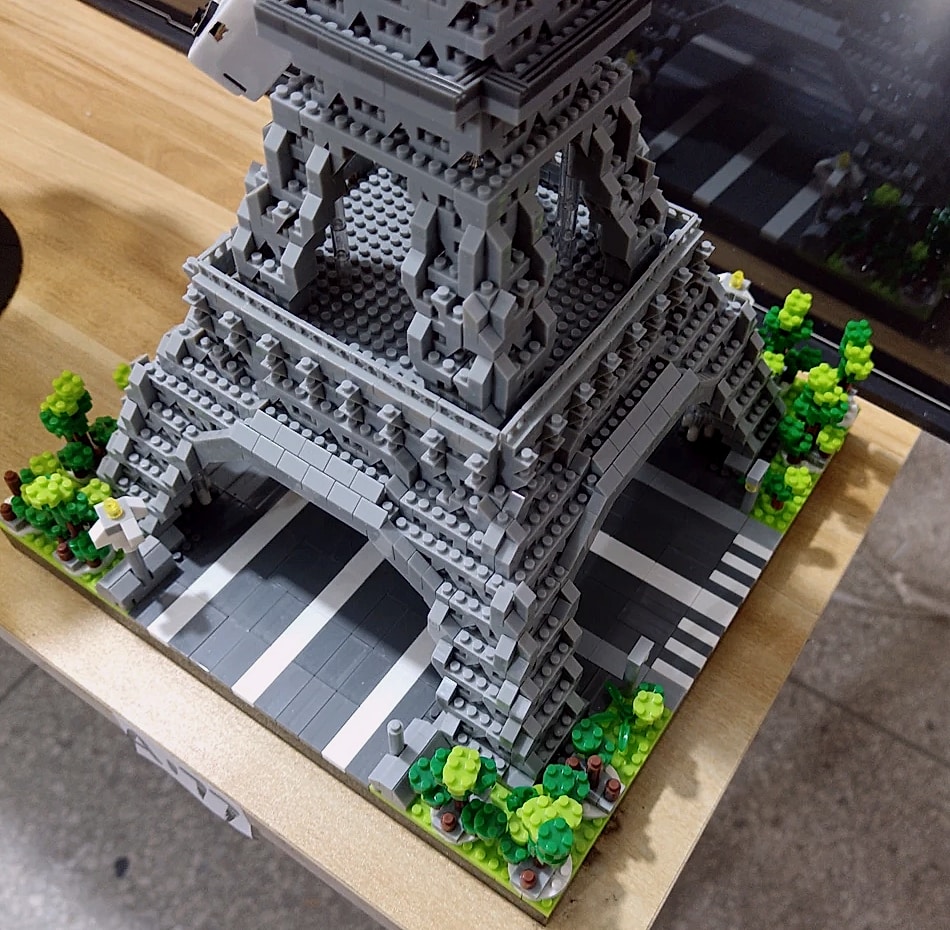 Eiffel Tower Paris Architectural Micro Mini Model Building — side view