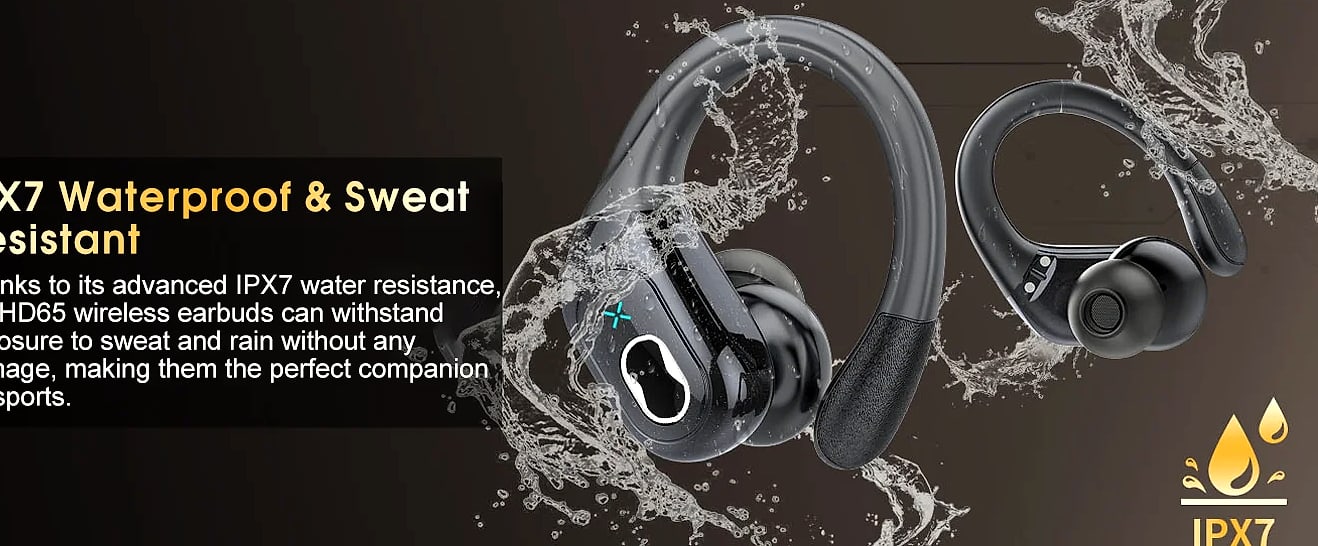 GDLYL HD65 TWS Sports Earbuds Bluetooth 5.4 Wireless — close-up details