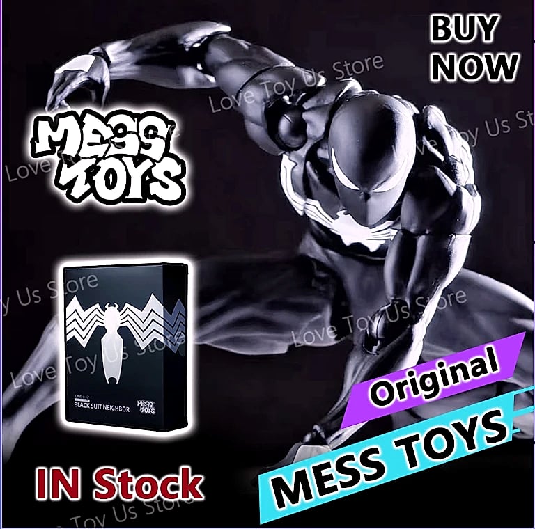 Bandai Spider-Man Symbiote Action Figure Black Suit — package contents