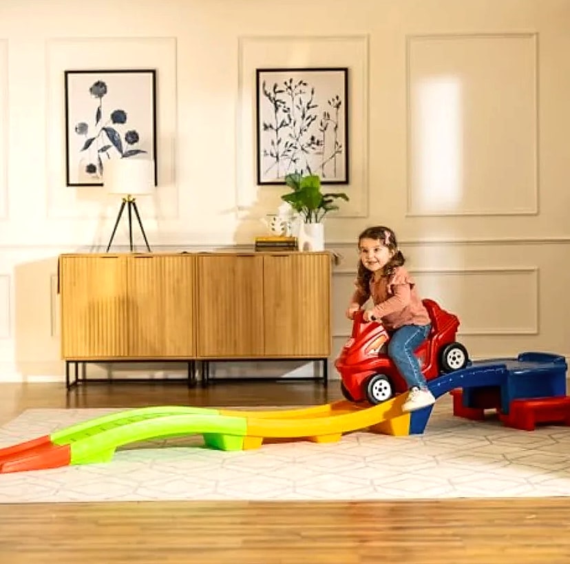 SHXI Toddler Ride-On Roller Coaster with 9 ft Track — feature highlights