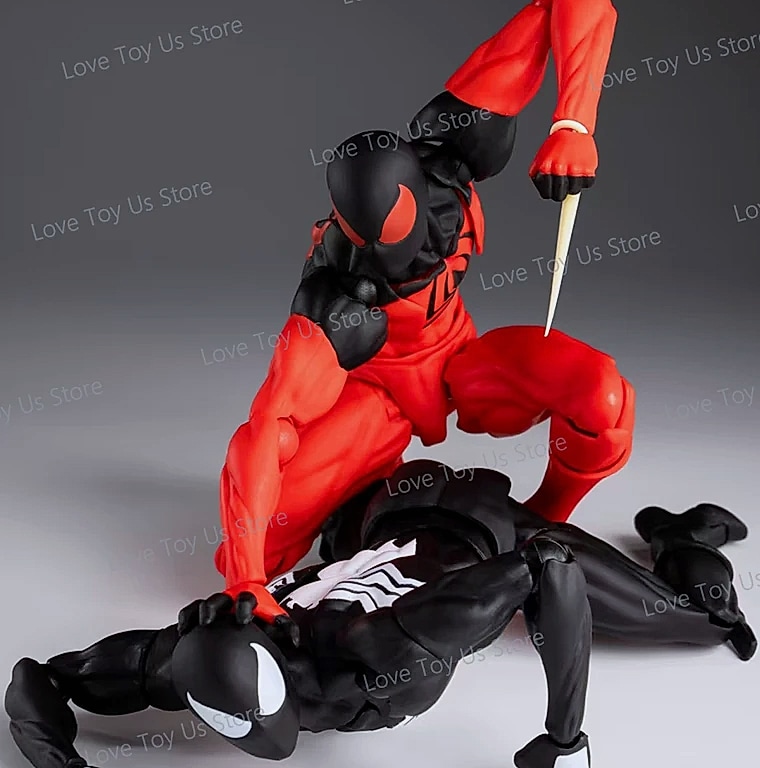 Bandai Spider-Man Symbiote Action Figure Black Suit — assembled view