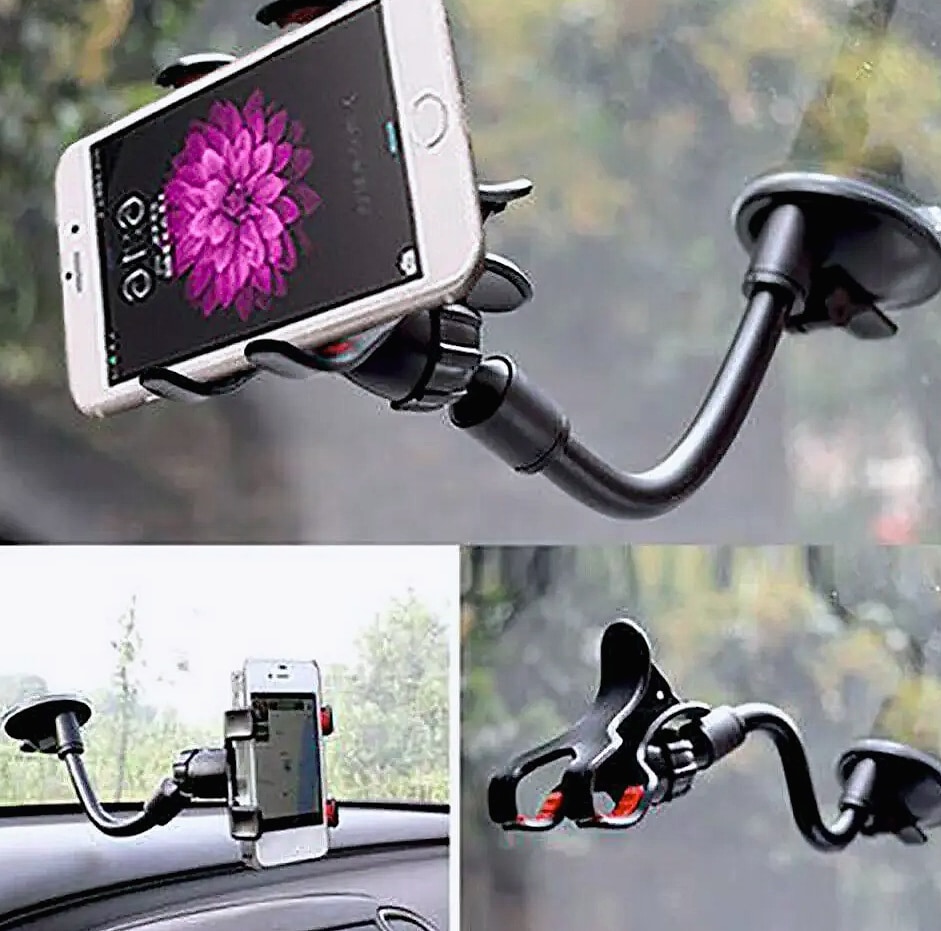 360 Degree Car Windshield Mount Phone Holder Suction Cup — scale reference