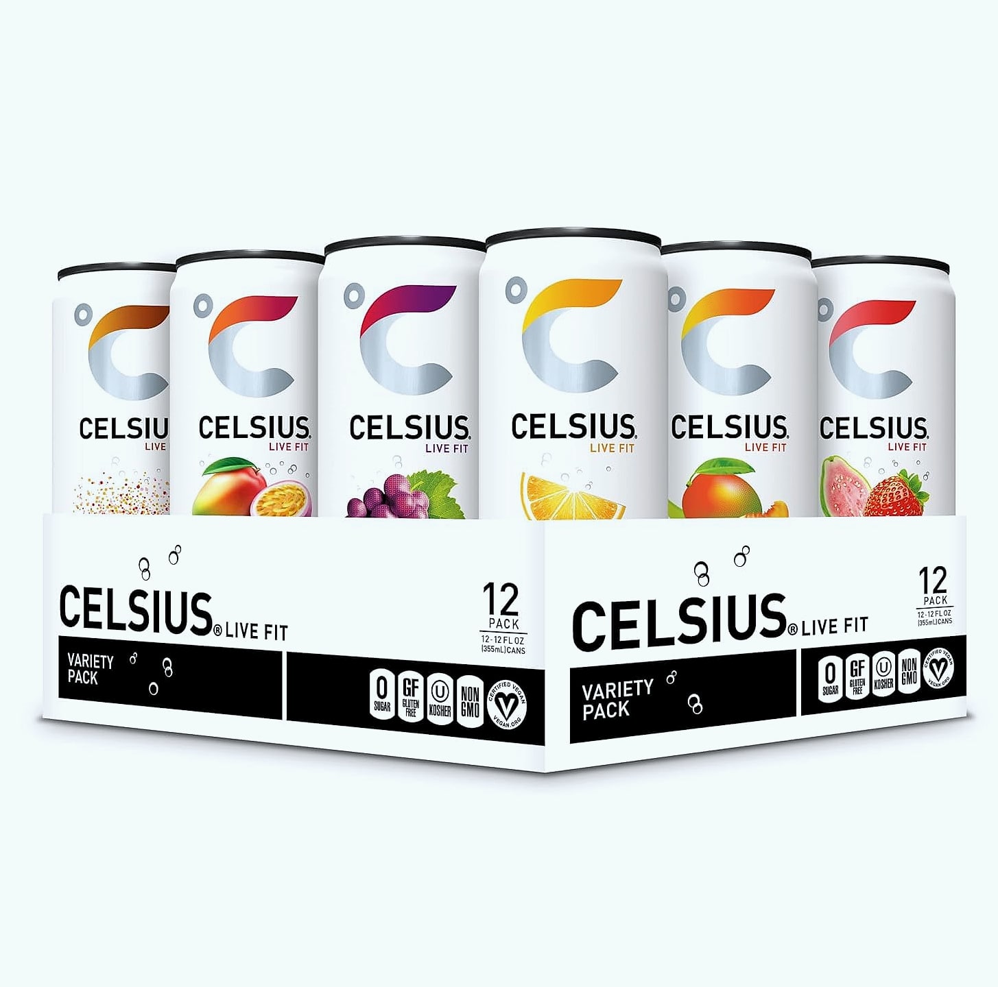 CELSIUS Assorted Flavors Energy Drink Variety Pack, 12 fl oz (12 Count)