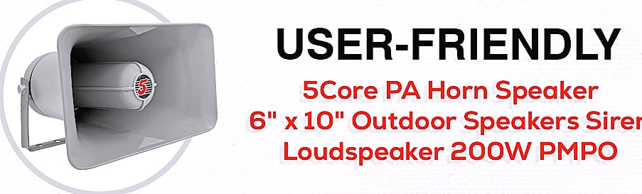 5Core PA Speaker 10 Inch 200W Horn Loudspeaker — feature highlights
