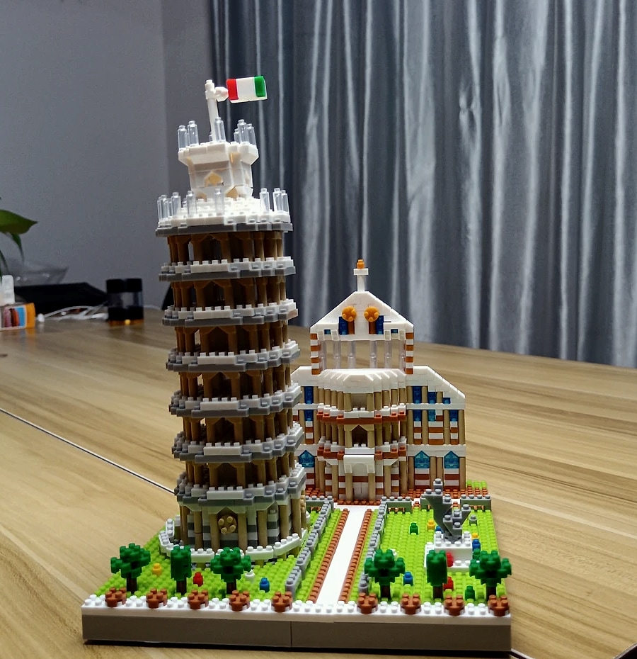 Eiffel Tower Paris Architectural Micro Mini Model Building — size comparison