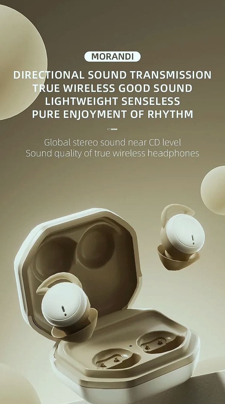 AyeBeau Mini Wireless Bluetooth Earbuds TWS Headset — assembled view