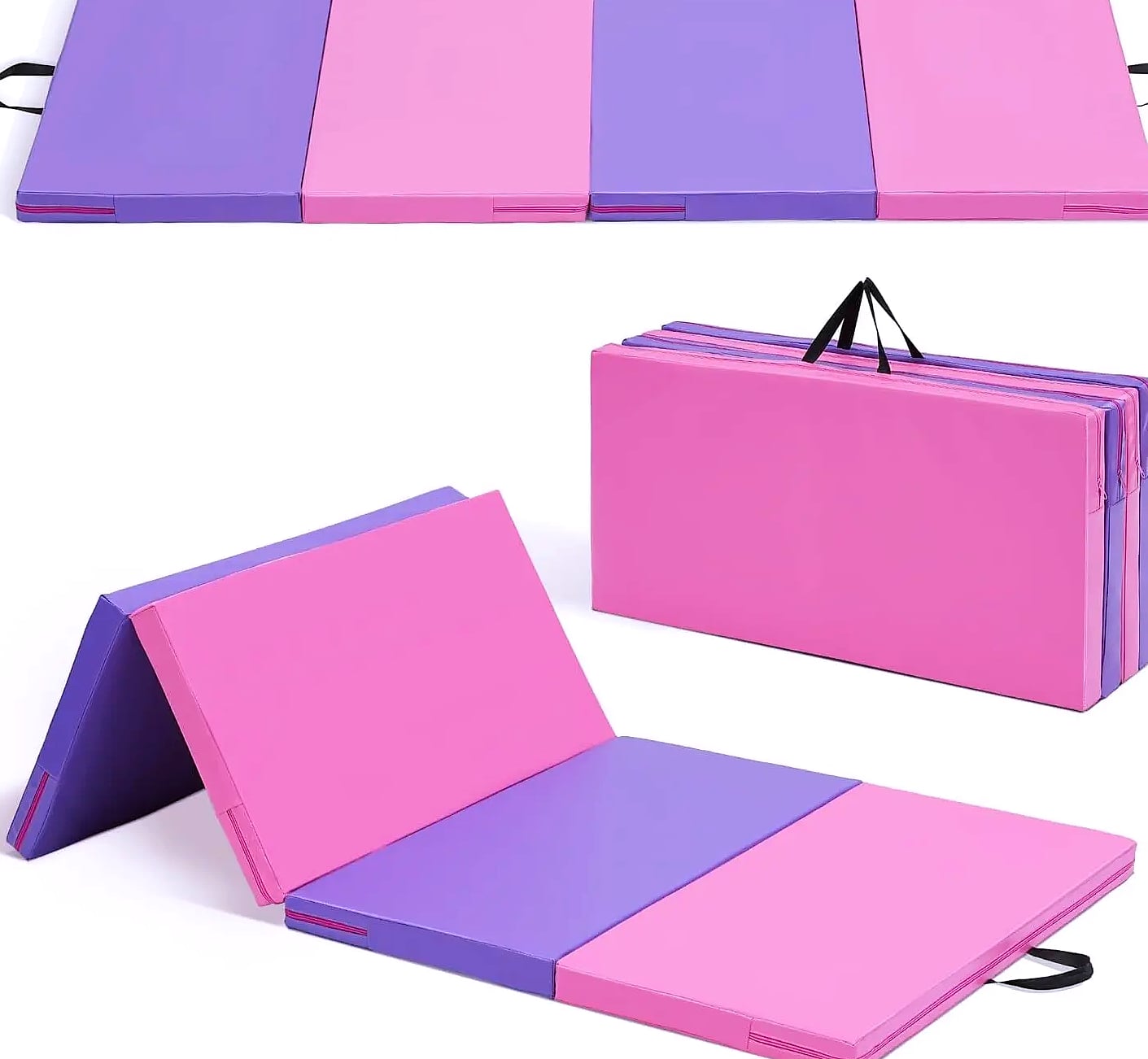 HiMISS Folding Tumbling Mat Four Panel Floor Cushion — parts overview