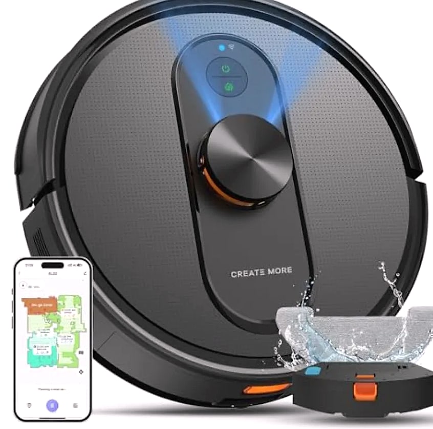 SHXI Robot Vacuum and Mop with LiDAR Mapping — package contents