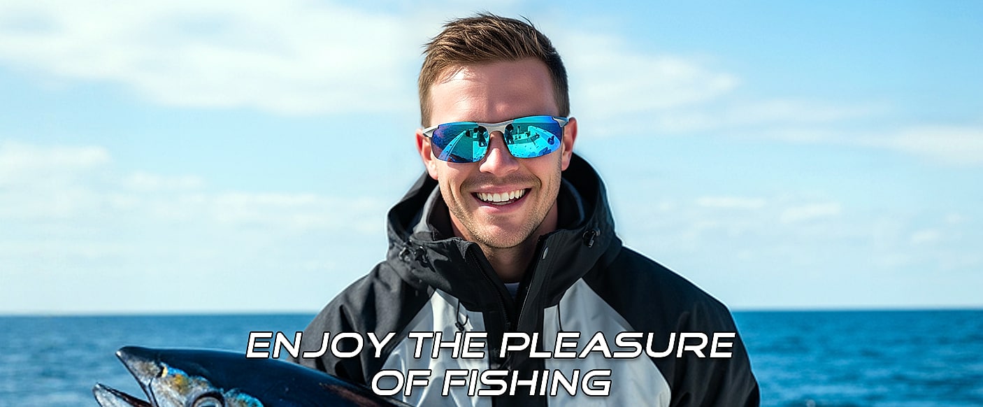 ATTCL Polarized Sunglasses Men Sports Wrap Around UV — close-up details