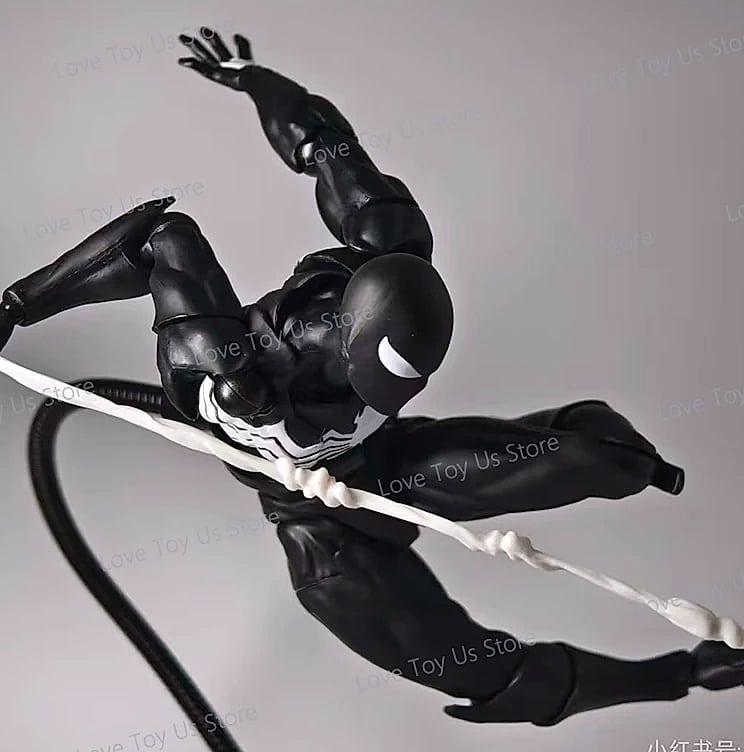 Bandai Spider-Man Symbiote Action Figure Black Suit — parts overview