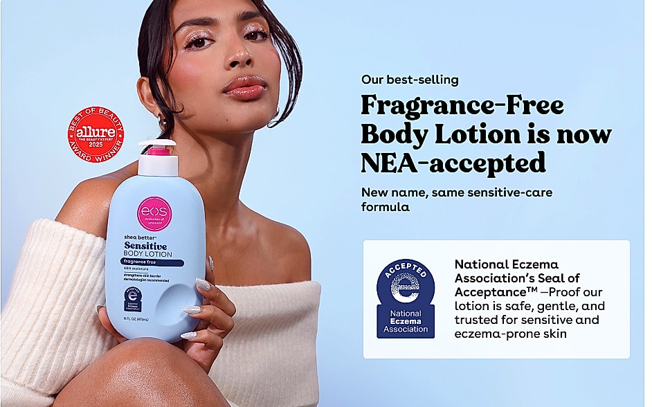 eos Shea Better Vanilla Cashmere Body Lotion, 16 fl oz — side view
