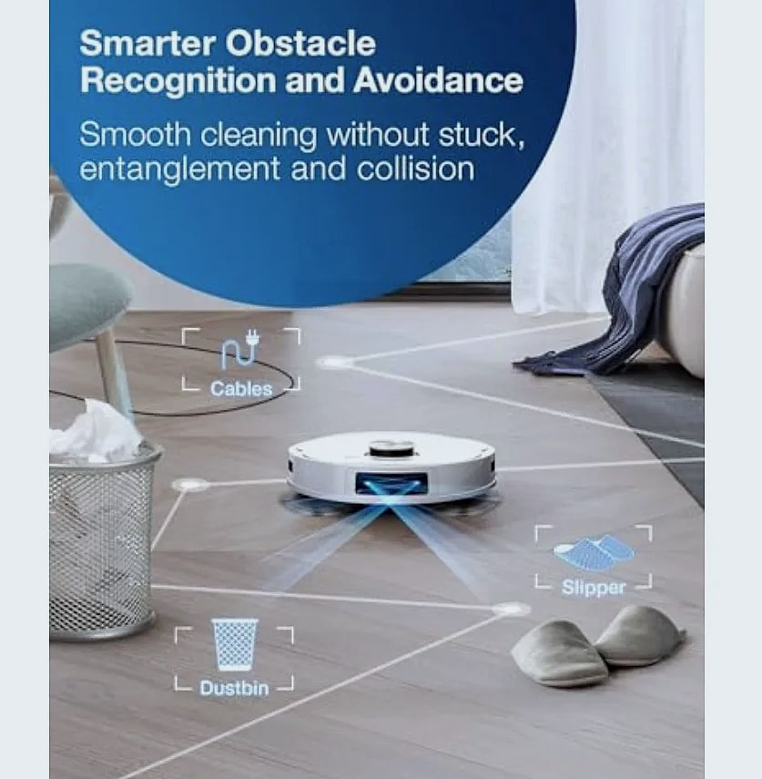 SHXI Robot Vacuum and Mop Combo with Auto-Empty Station — feature highlights