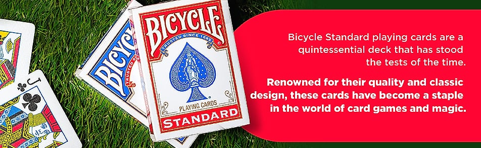 Bicycle Standard Playing Cards, Poker Size, Red & Blue — assembled view