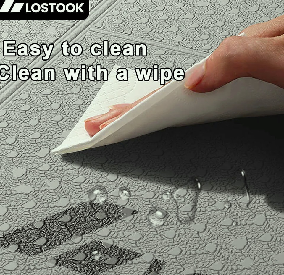 Lostook 4mm TPE Foldable Yoga Mat for Home Workouts — close-up details