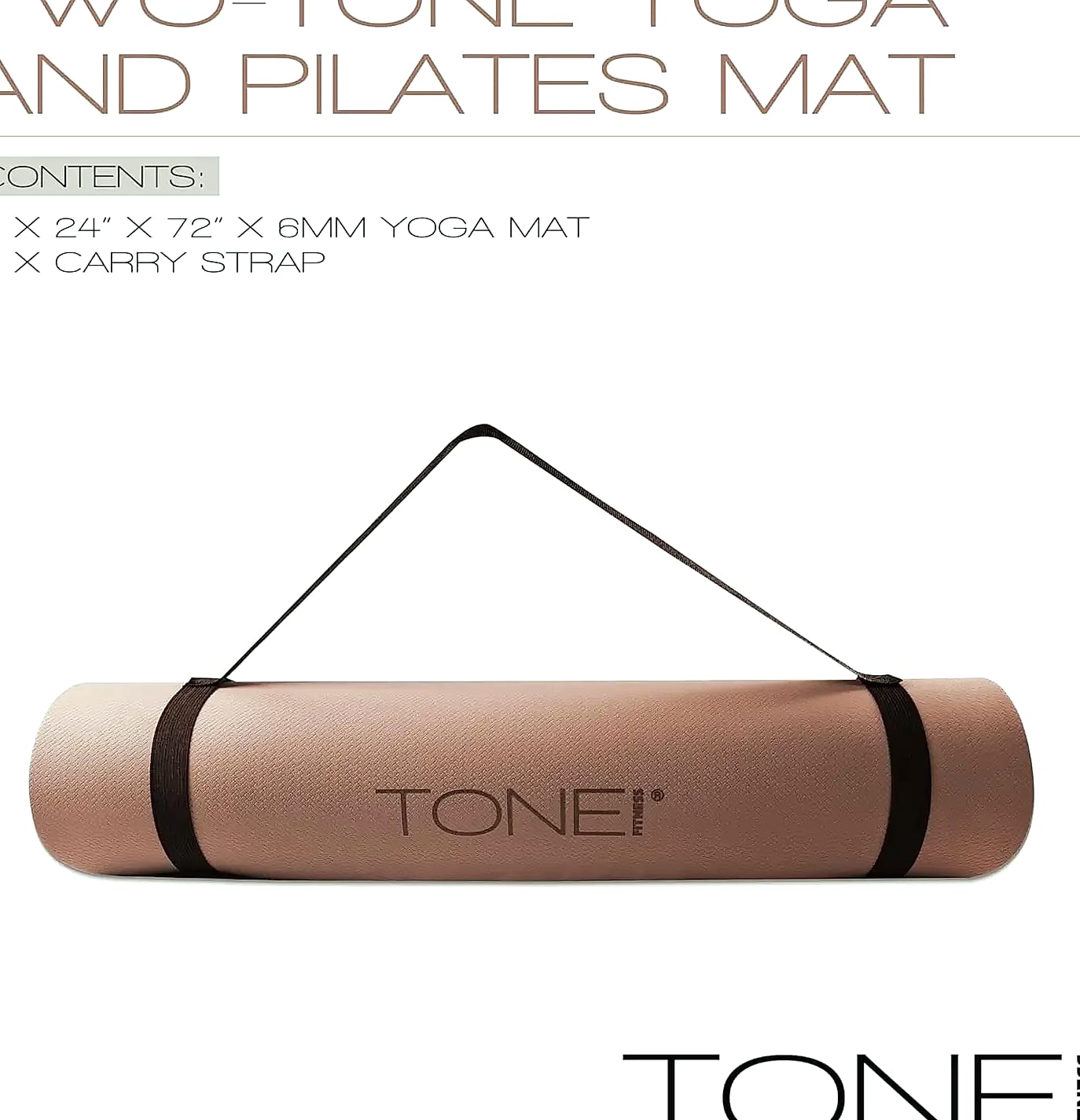 Non-Slip Yoga Mat 1/4 Inch Thick Exercise and Pilates Mat — close-up details