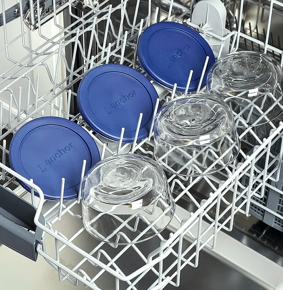 Round Glass Food Storage Containers Set of 3, 2 Cup — side view