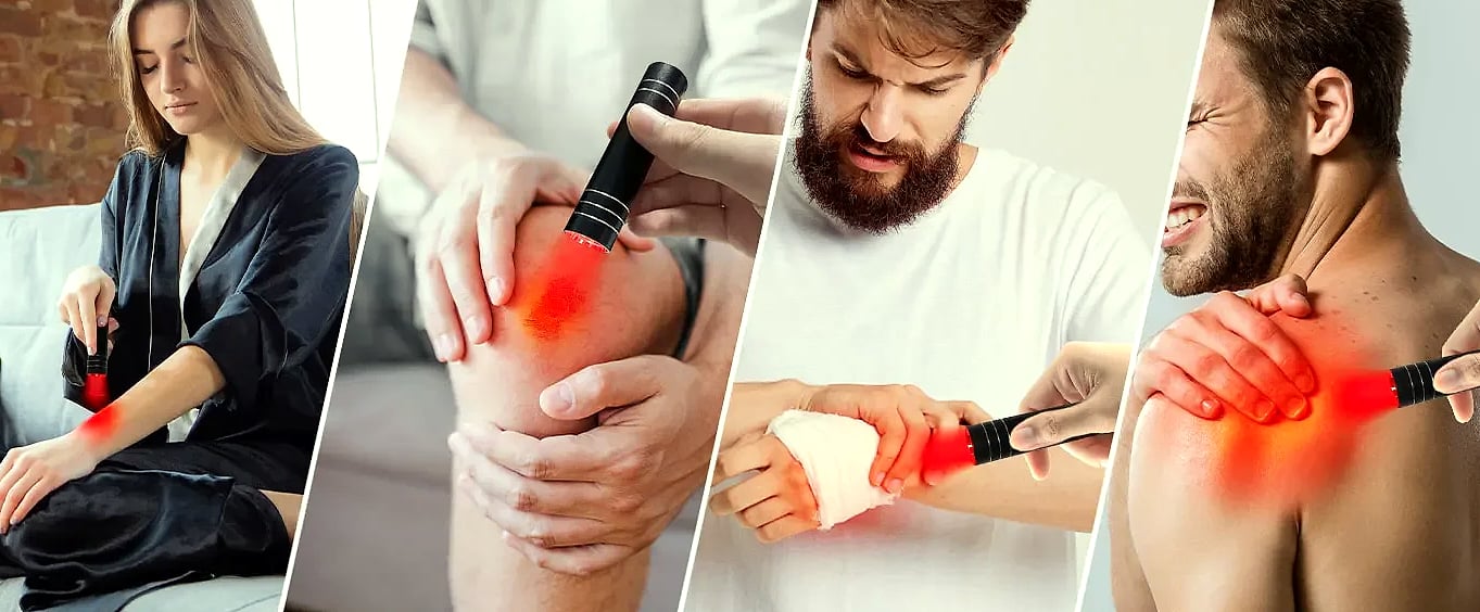Vilnason Red Blue Light LED Therapy Flashlight — interior detail