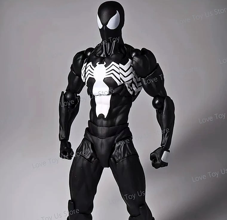 Bandai Spider-Man Symbiote Action Figure Black Suit — feature highlights