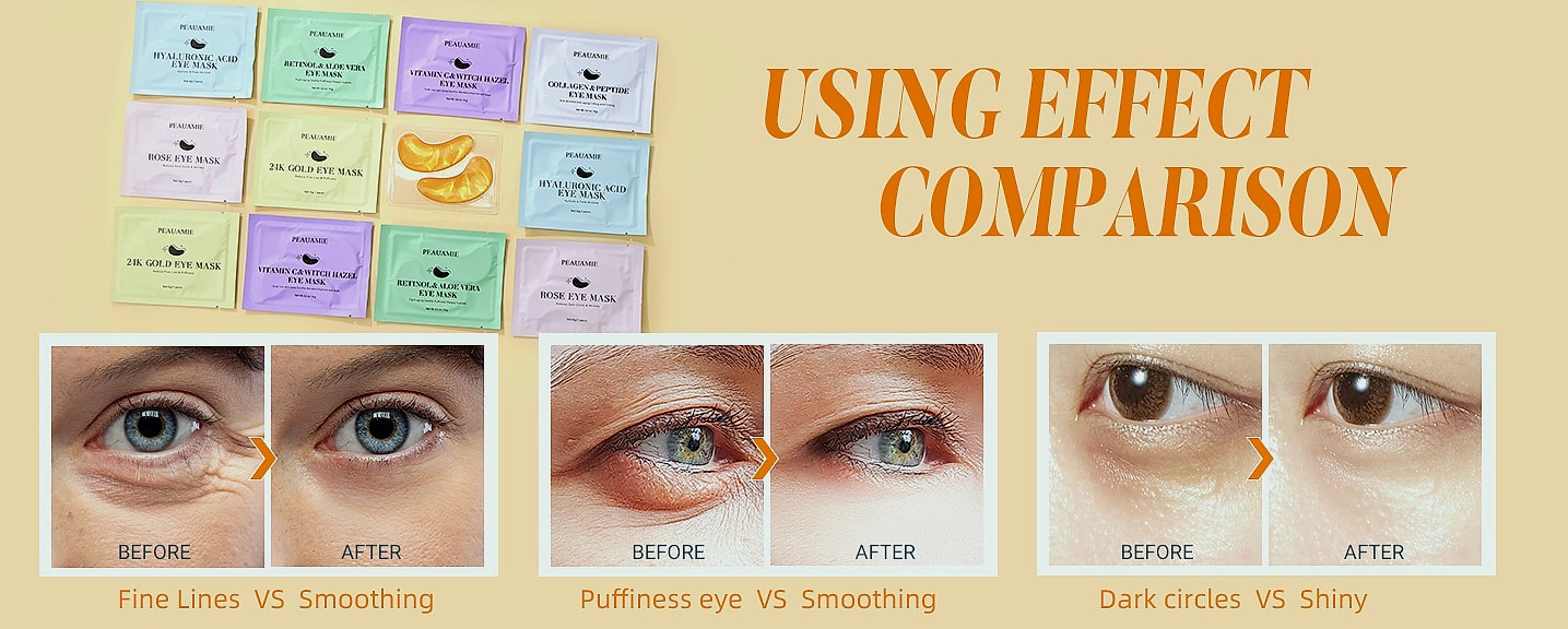 PEAUAMIE Under Eye Patches Gold Hyaluronic Acid 30 Pairs — feature highlights