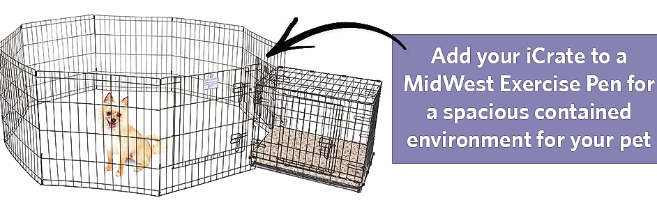 MidWest Homes for Pets 30-Inch iCrate Dog Crate for Medium — close-up details