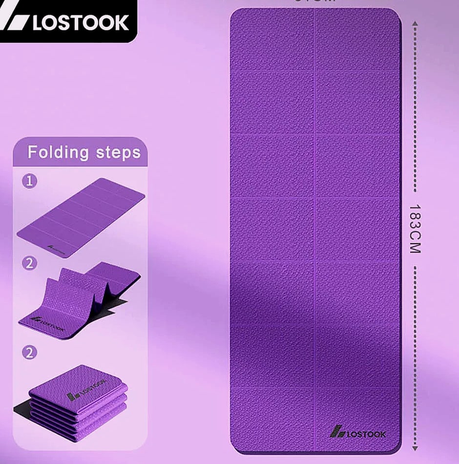 Lostook 4mm TPE Foldable Yoga Mat for Home Workouts — build progress