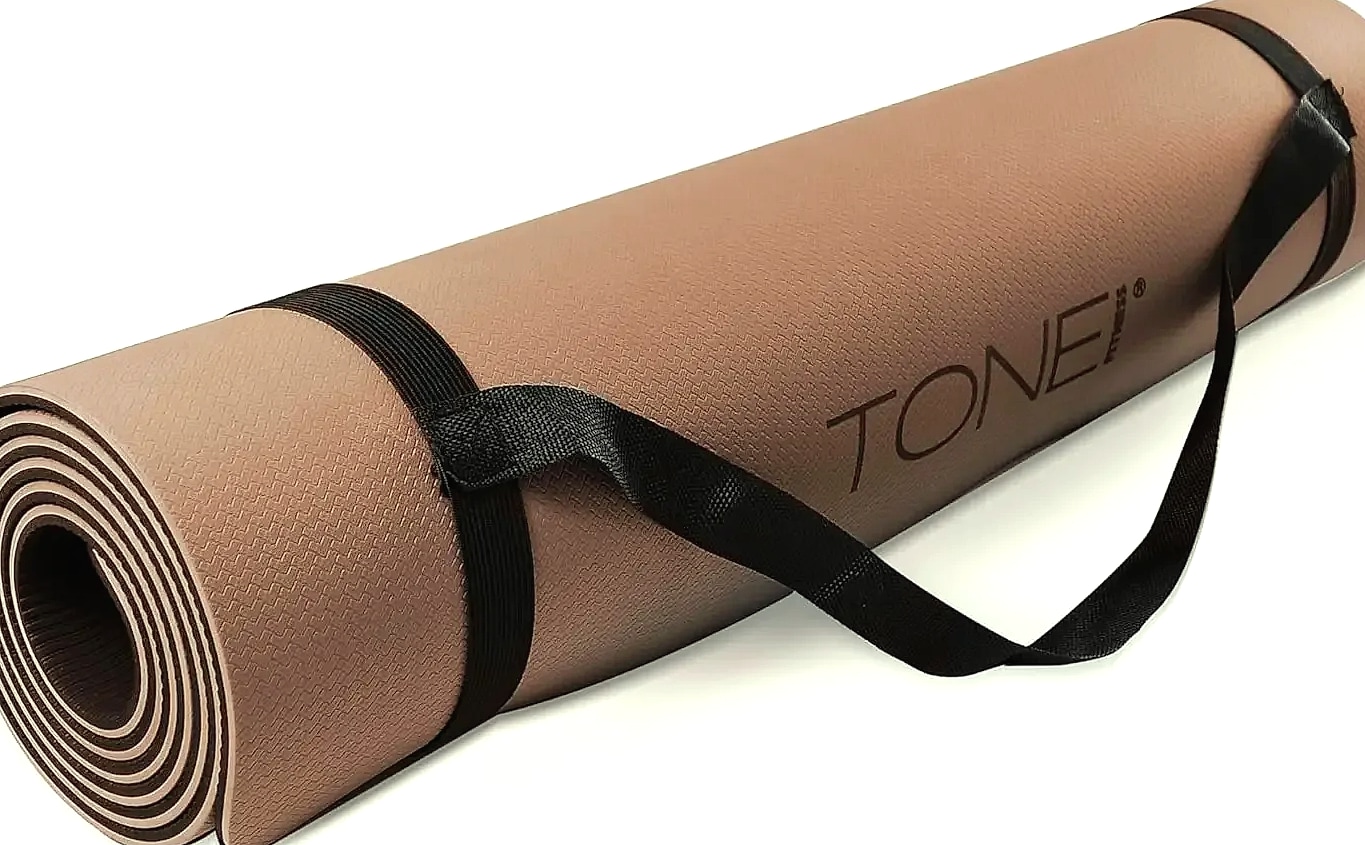 Non-Slip Yoga Mat 1/4 Inch Thick Exercise and Pilates Mat — assembled view