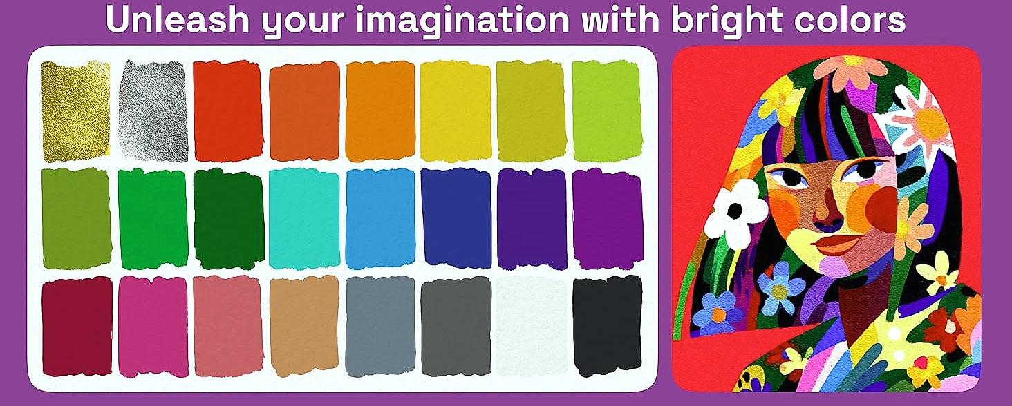 ARTISTRO 36 Dual-Tip Acrylic Paint Markers for Art and — package contents